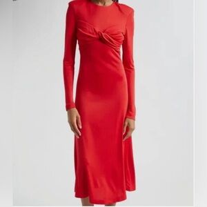 FARM Rio Twisted Jersey Midi Dress